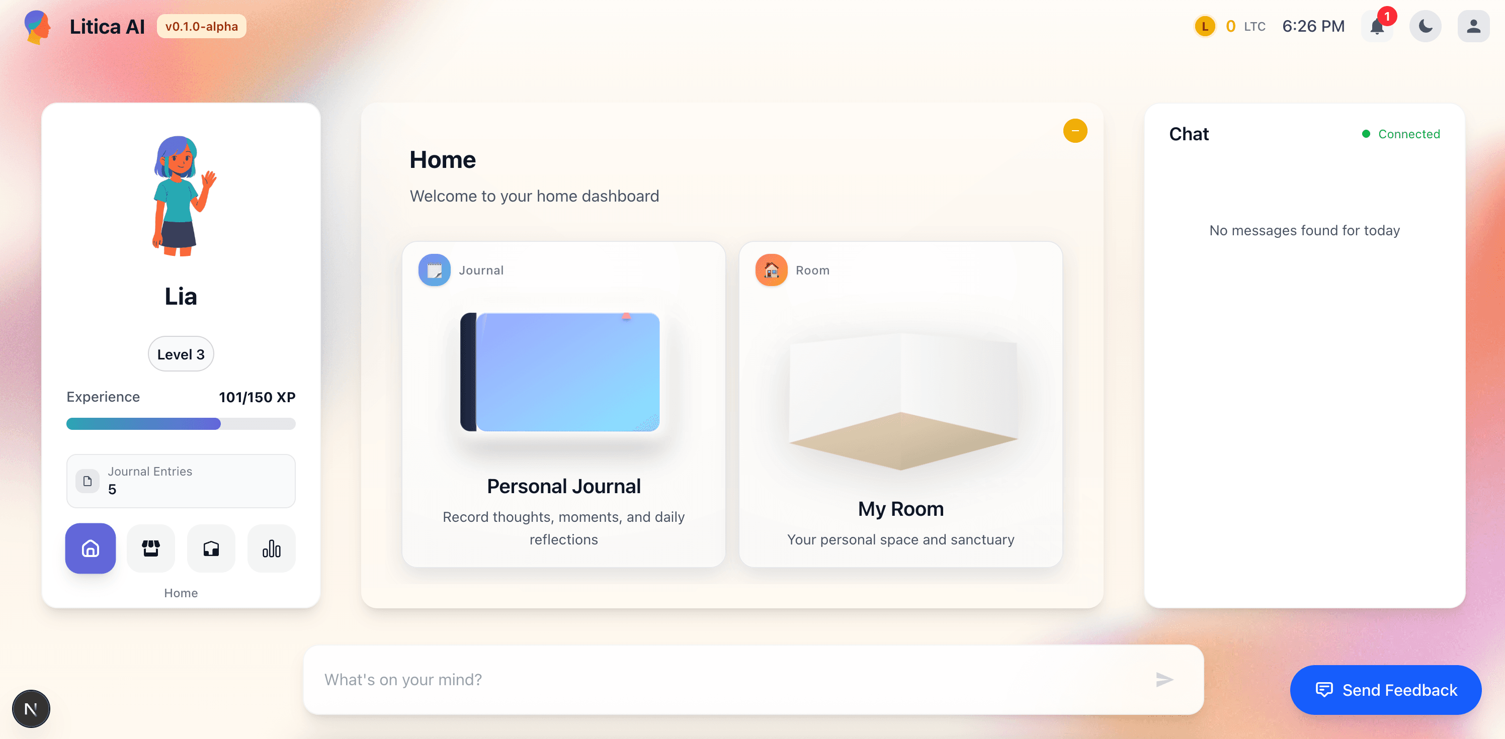 AI companion room and personalization features